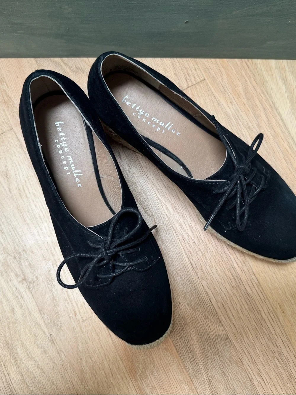 Bettye Muller Suede Espadrilles with Laces 9M
